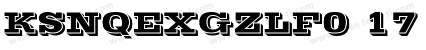 KSNQEXGZLF0 17 00字体转换
